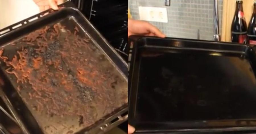 Χωρίς κόπο θα γίνει λαμπίκο: Το έξυπνο κόλπο για να καθαρίσετε τα λίπη από το αντικολλητικό ταψί χωρίς να κάνετε γρατζουνιές