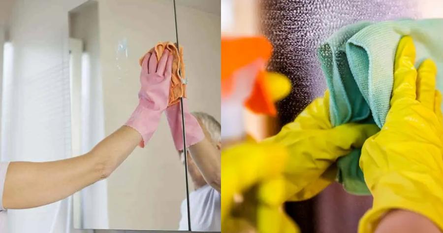 Θα γίνουν λαμπίκο: Το απόλυτο μυστικό με ξύδι και λεμόνι για να λαμποκοπάνε οι καθρέφτες στο μπάνιο