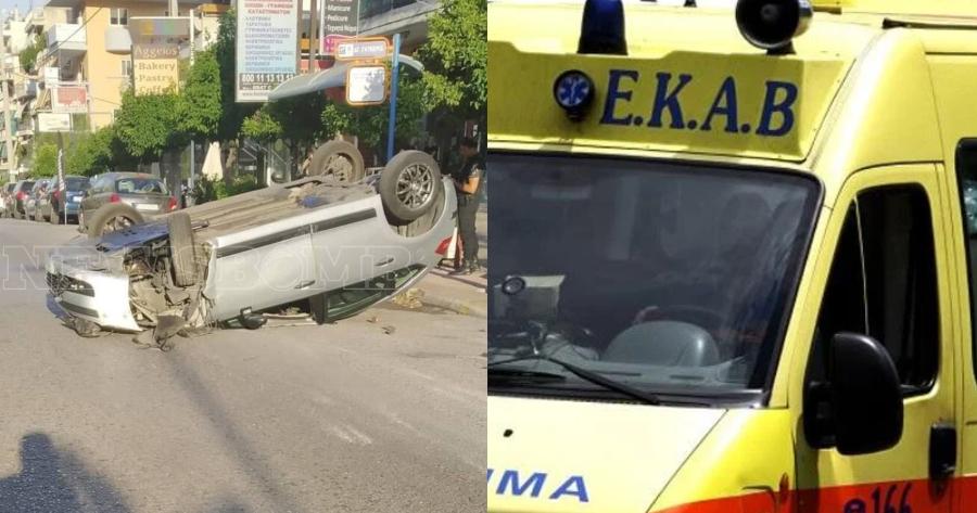 Σοκαριστικό τροχαίο στο Γαλάτσι: Κοίταζε το κινητό του και τούμπαρε το αυτοκίνητο