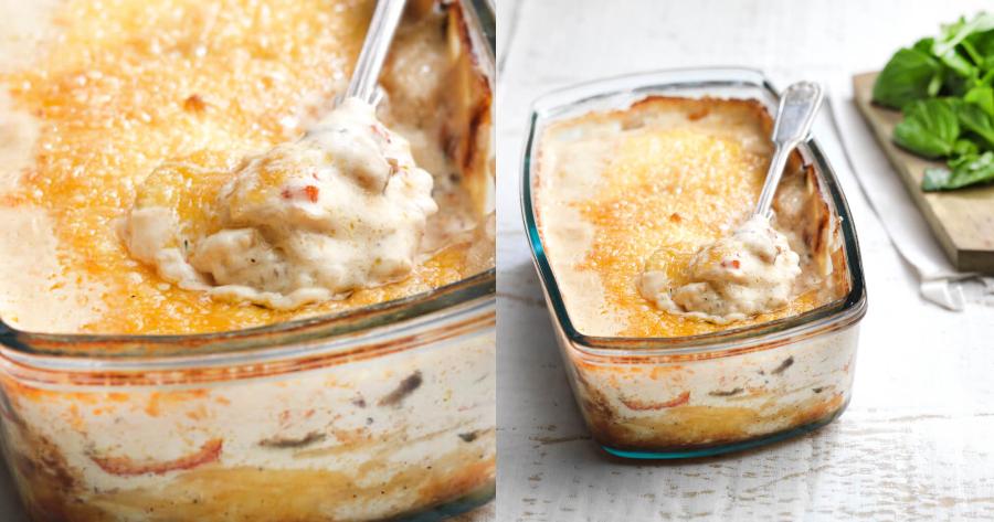 Από άλλο πλανήτη: Μια σπέσιαλ πατατόπιτα σκέτη μούρλια – Η συνταγή χωρίς φύλλο με μανιτάρια και πιπεριές