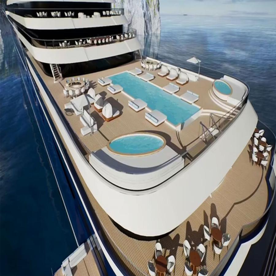 Ένα πλωτό παλάτι: Η μεγαλύτερη θαλαμηγός του πλανήτη- 39 σουίτες, τεράστιες πισίνες, κελάρι με 10.000 κρασιά