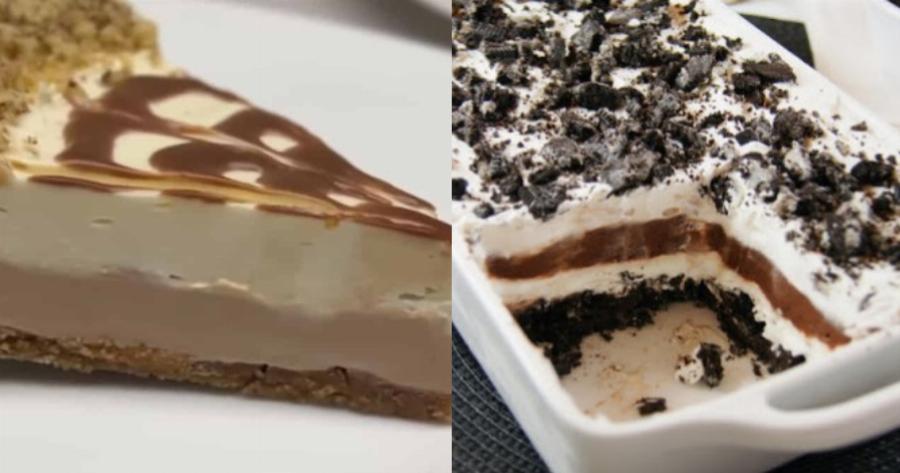 Γλυκός πειρασμός: Γλυκό ψυγείου με 2 είδη σοκολάτας, μπισκότα και τυρί κρέμα – Φτιάχνεται σε 5 λεπτά