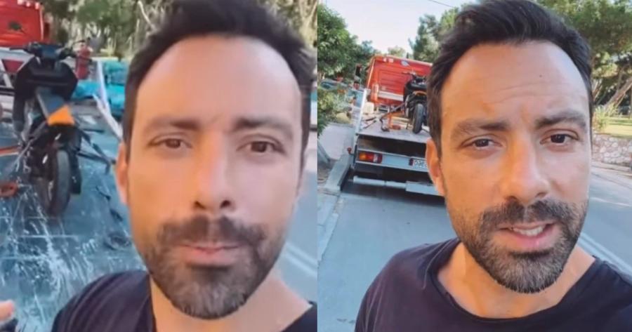 «Και ακούω ένα ΜΠΑΜ!»: Τροχαίο ατύχημα για τον Σάκη Τανιμανίδη – Το βίντεο στο Instagram