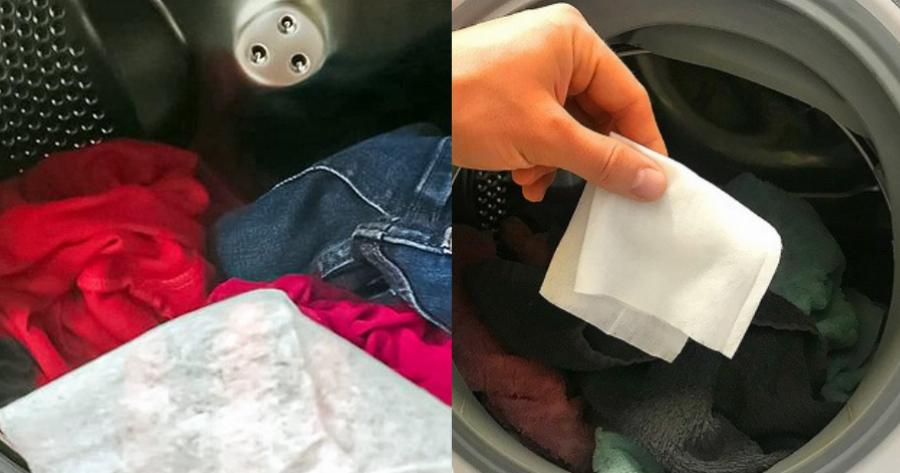 Το καλύτερο μυστικό στο πλύσιμο των ρούχων: Τι θα συμβεί, αν βάλετε ένα μωρομάντηλο μέσα στο πλυντήριο