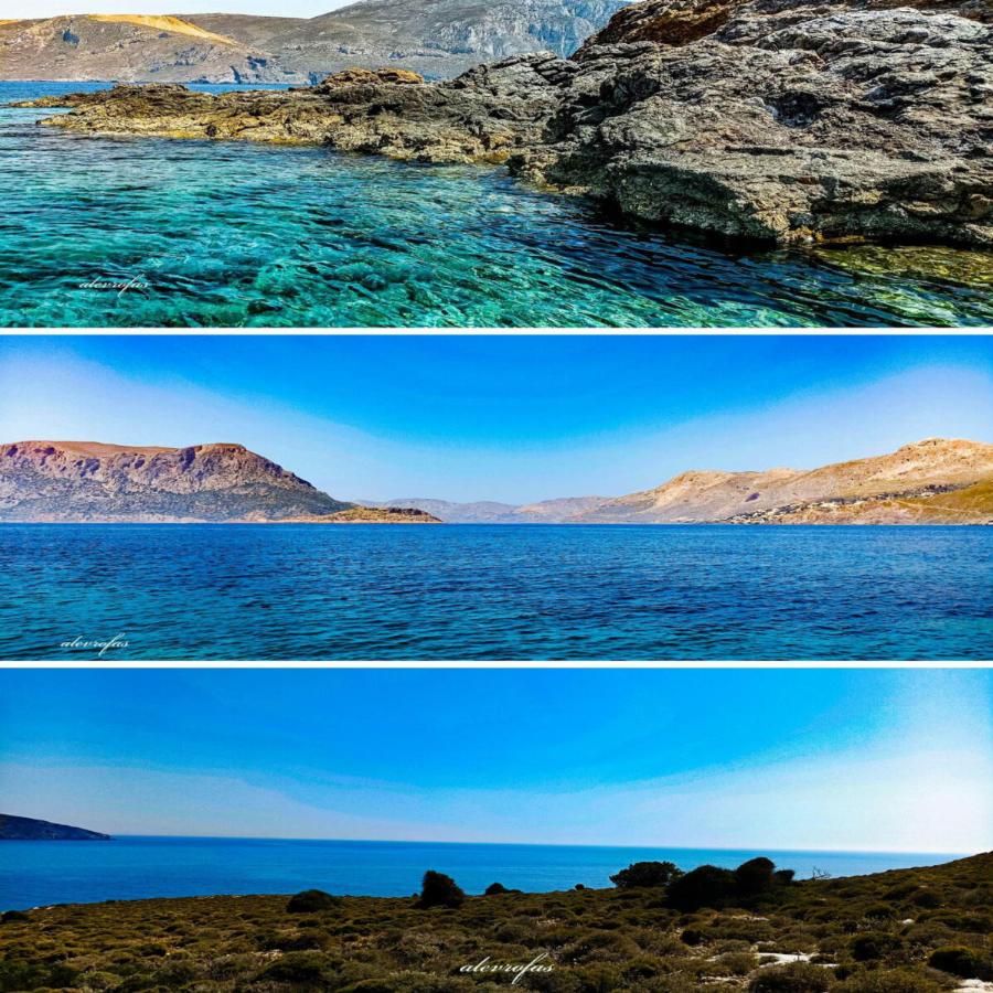 Αγία Κυριακή: Το εντυπωσιακό νησάκι και η γαλανόλευκη ζωγραφισμένη στα βράχια