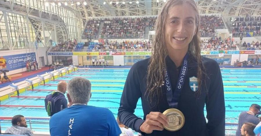 Χρυσό μετάλλιο για τη Ντουντουνάκη στα 50μ. πεταλούδα: Μεσογειακοί αγώνες 2022