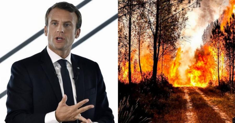 Το ευχαριστώ του Μακρόν στην Ελλάδα για τα δυο αεροπλάνα canadair που εστειλε στο πύρινο μέτωπο