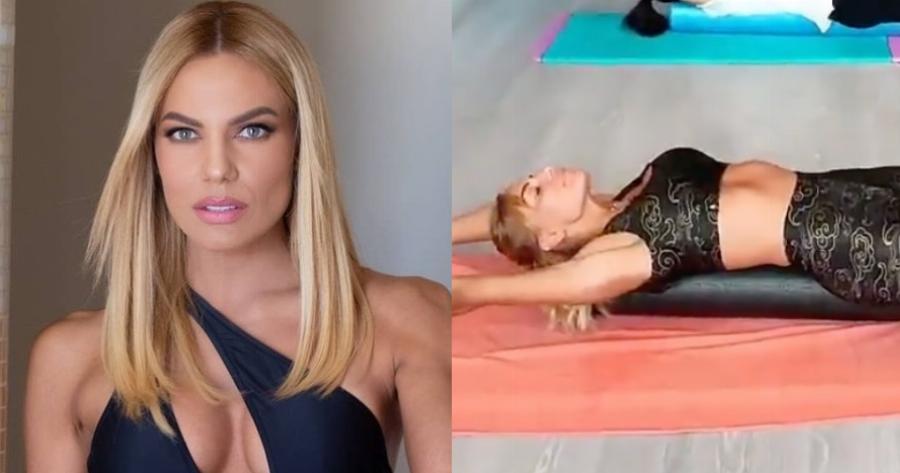 Τα καλύτερα φιλαράκια: Η Ιωάννα Μαλέσκου «λιώνει» στη γυμναστική και ο σκύλος της κοιμάται