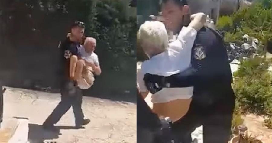 Πικέρμι: Aστυνομικοί σώζουν ηλικιωμένο με κινητικά προβλήματα πριν φτάσουν οι φλόγες στο σπίτι του