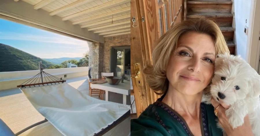 Το σπίτι της Μάγια Τσόκλη στην Τήνο μοιάζει με επίγειο παράδεισο – Η γνωστή δημοσιογράφος ζει πλέον μόνιμα στο νησί