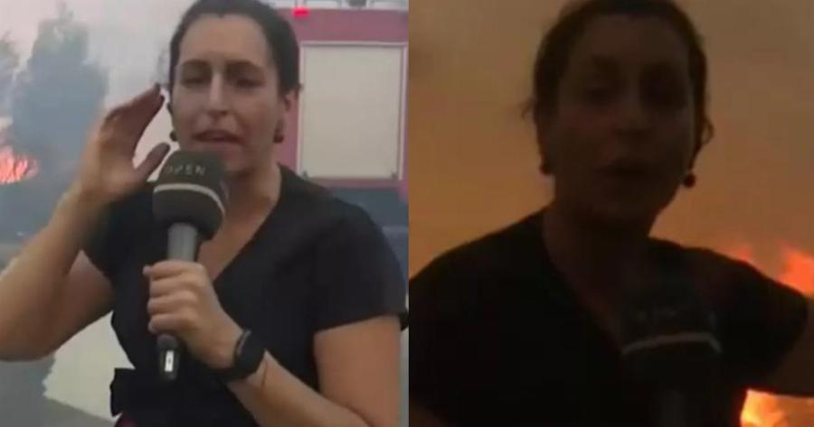 «Πάμε γρηγορα!»: Έτρεχε να σωθεί η ρεπόρτερ, της κόπηκε η ανάσα στον αέρα του OPEN στην Πεντέλη