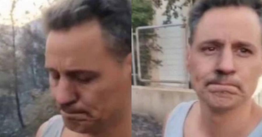 Με δάκρυα στα μάτια: Μάχη με τις φλόγες και για τον Γρηγόρη Πετράκο που λύγισε μπροστά στην τραγωδία