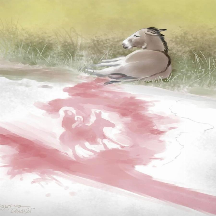 Ζίτσα Ιωαννίνων: Συγκινούν τα σκίτσα για το γαϊδουράκι που υπεβλήθη σε ευθανασία