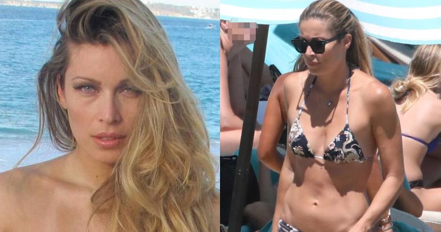 Προστατευτική και γλυκιά μανούλα η Μαριέττα Χρουσαλά: Ο φακός την έπιασε στη παραλία παίζοντας στην άμμο με τα παιδάκια της