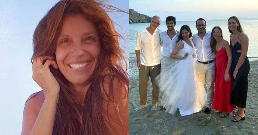 Τρικούβερτο γλέντι για την Πόπη Τσαπανίδου: Έγινε ο γάμος της Μαρίνας πάνω στην άμμο, με φόντο το απέραντο γαλάζιο