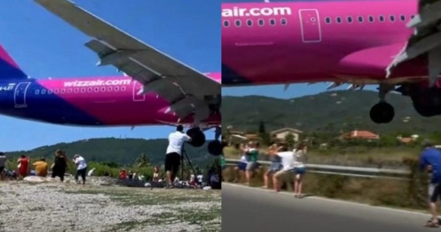 Πέρασε πάνω από το κεφάλι τους: Τρομακτική προσγείωση αεροπλάνου στη Σκιάθο όταν πέρασε ξυστά πάνω από ανθρώπους