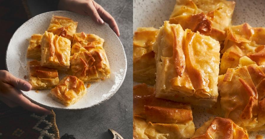 «Μηλίνα» σαν λουκούμι: Η παραδοσιακή εβρίτικη τυρόπιτα με φέτα και πέτουρα