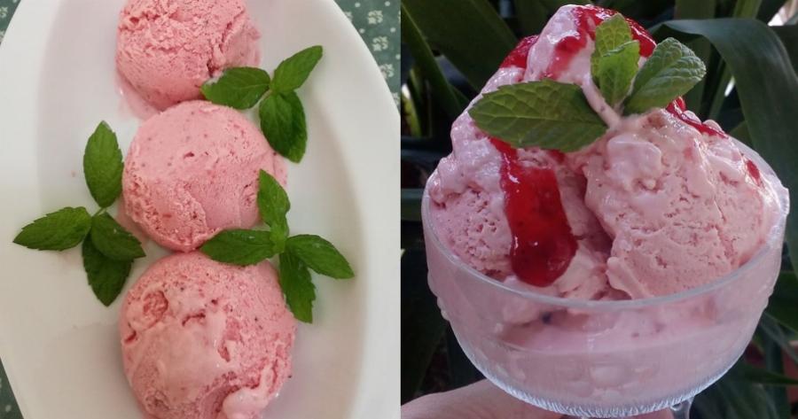 Το γιατρικό για τον καύσωνα: Σπιτικό παγωτό φράουλα με 3 υλικά και ελάχιστες θερμίδες