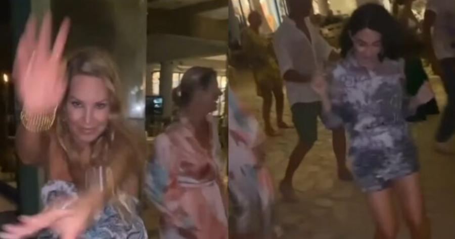 Ξέφρενο πάρτι: Ο χορός της Ιωάννας Παλιοσπύρου μαζί με την Αννίτα Ναθαναήλ στην Ίο