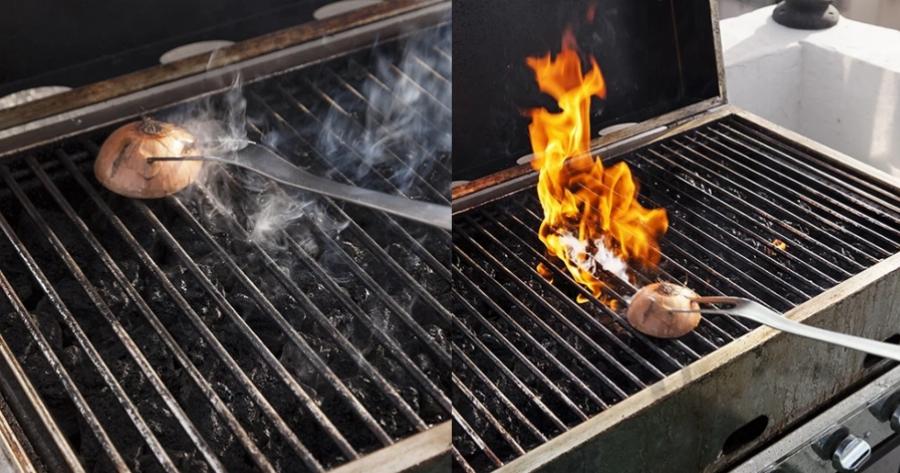 Θα πάθετε πλάκα: Το κόλπο με το κρεμμύδι που κάνει το καθάρισμα της ψησταριάς σας παιχνιδάκι