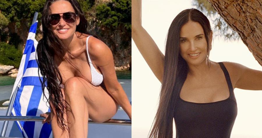 Η Ντέμι Μουρ φέρνει το Χόλιγουντ στα νησιά: Κάνει διακοπές στην Ελλάδα και αποθεώνει την χώρα μας ποζάροντας με την ελληνική σημαία