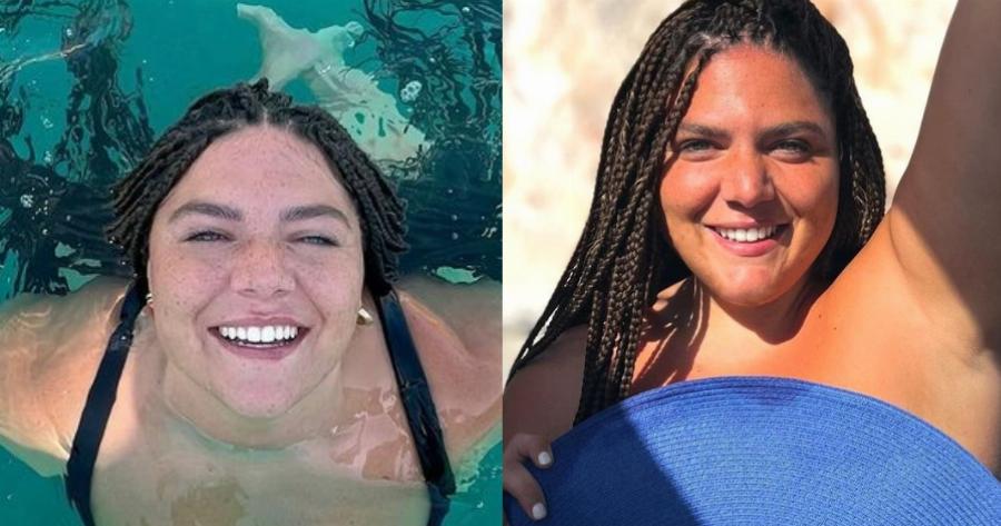 Εντυπωσιάζει με τα κάλλη της: Η Δανάη Μπάρκα χαμογελάει στη κάμερα και κρύβει το κορμί της με ένα καπέλο