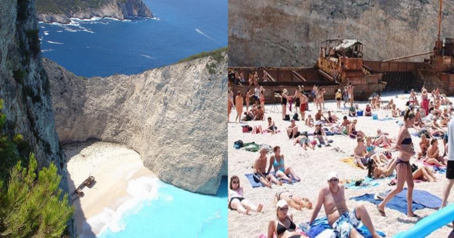 Σωρός από σκουπίδια στο Ναυάγιο της Ζακύνθου: Η φωτογραφία που κάνει το γύρο του Διαδικτύου