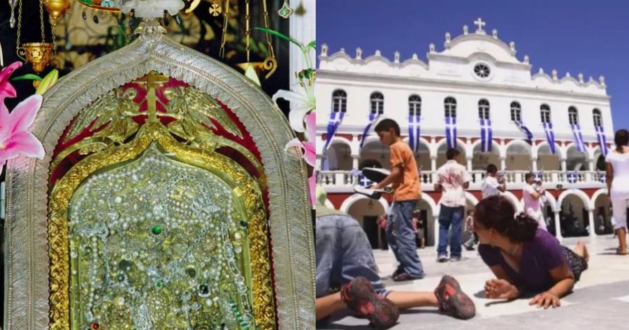Θαύμα στην Τήνο: Η εικόνα που ανακαλύφθηκε από το όραμα μιας μοναχής και έσπασε στα δύο από το χτύπημα της αξίνας – Την προσκύνησαν αμέσως οι Κολοκοτρώνης, Μιαούλης, Νικηταράς