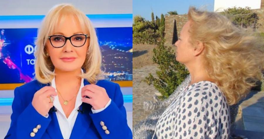 Δυσκολευτήκαμε να την αναγνωρίσουμε: Η Αγγελική Νικολούλη άβαφη, με ατημέλητα μαλλιά και χωρίς κοστούμι στις διακοπές της