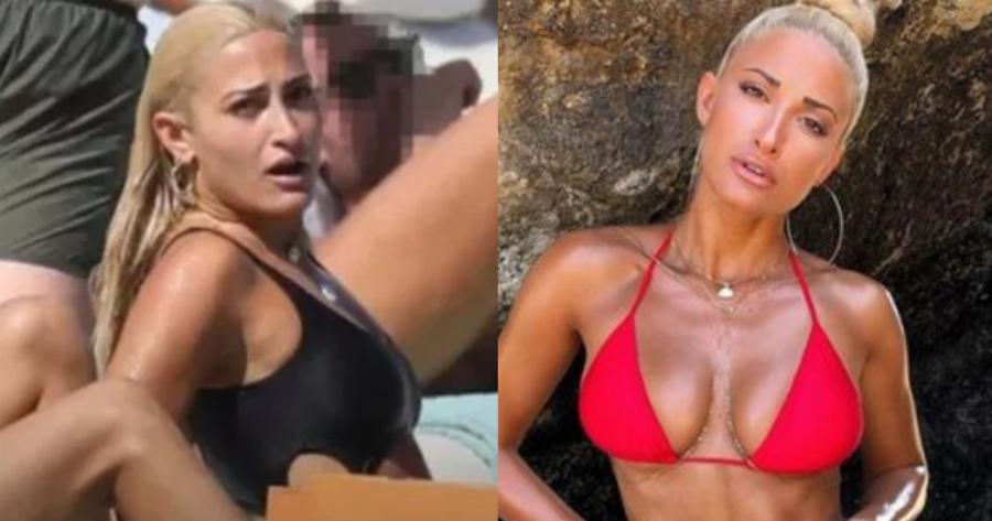 Με μικροσκοπικό θαλασσί μαγιό σε πελάγη ευτυχίας: Η ολόσωμη φωτογραφία της Ιωάννας Τούνη στον πέμπτο μήνα της εγκυμοσύνης της