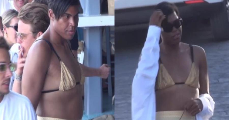 Τράβηξε τα βλέμματα στην Μύκονο ο Μάτζικ Τζόνσον: Με… τακούνια και μπικίνι σε πάρτυ του νησιού