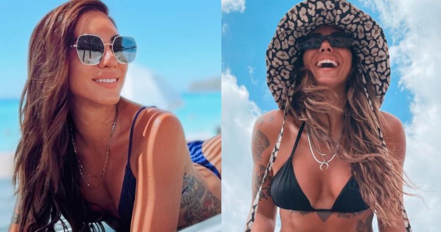 Όλα τα βλέμματα στην Ευρυδίκη Βαλαβάνη: Στέκεται με την σανίδα του σερφ της μπροστά στα κύμματα