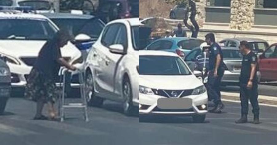 Πράξεις ανθρωπιάς από την ελληνική αστυνομία: Έκλεισαν τον δρόμο για να περάσει ηλικιωμένη