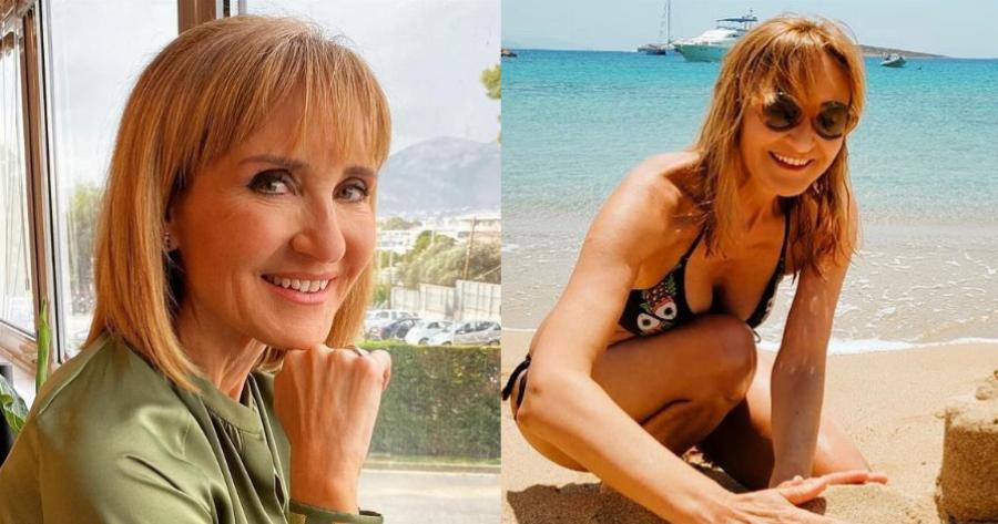 Χωρίς φίλτρα και μακιγιάζ είναι εκθαμβωτική στα 57: Η Μάρα Ζαχαρέα ποζάρει με το μαγιό της πιο φυσική από ποτέ