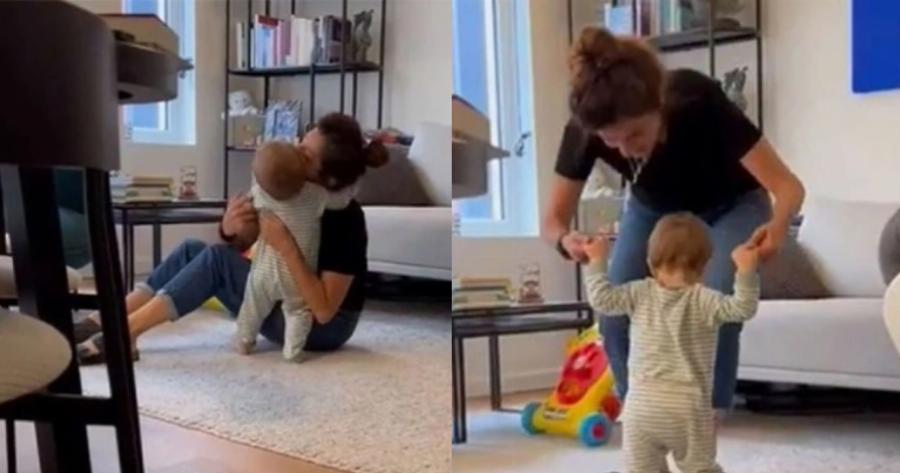 «Λιώνει» με τον εγγονό της η Πόπη Τσαπανίδου:  Ξετρελαμένη τον κρατά στην αγκαλιά της