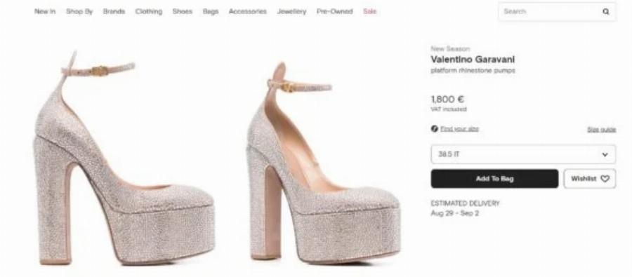 Με κόστος 1.800 ευρώ και όλο κρύσταλλα: Τα “τρίπατα” παπούτσια της Κατερίνας Καινούργιου που φόρεσε στον γάμο έκλεψαν την παράσταση