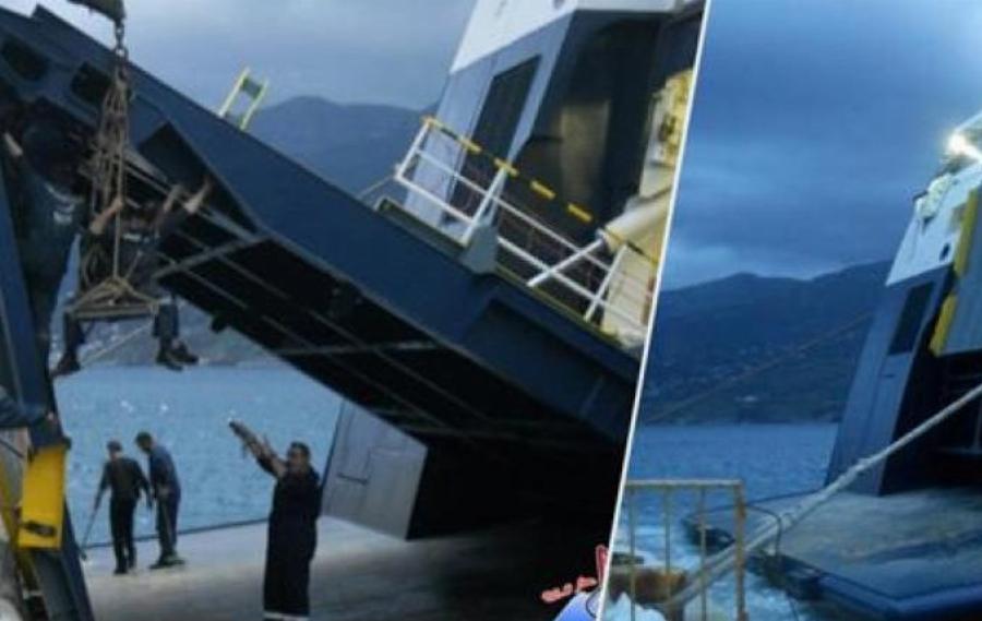 Απίστευτο σκηνικό στο Πειραιά: Αργοπορημένος επιβάτης γαντζώθηκε από τον καταπέλτη για να μπει στο πλοίο