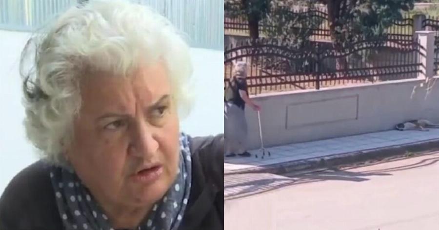 «Δεν ήθελα να το χτυπήσω, μόνο να το τρομάξω!»: Ξέσπασε η ηλικιωμένη που πέταξε μπαστούνι στο σκύλο