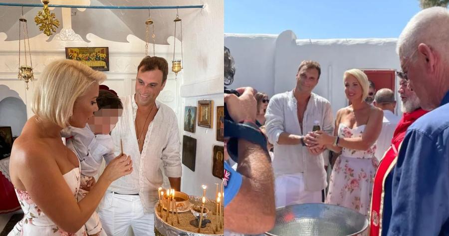 «Ένιωθα ότι ο Τζώρτζης ήταν εδώ»: Η Κατερίνα Μονογυιού βάφτισε το παιδί του αδερφού της σε κλίκα συγκίνησης