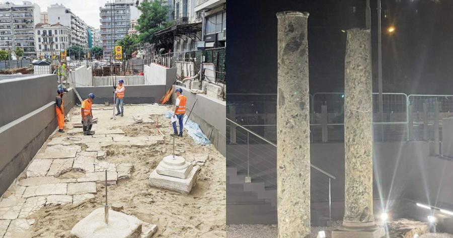 Ιστορικές στιγμές στη Θεσσαλονίκη: Φωταγωγήθηκαν τα πρώτα αρχαία εκθέματα του Μετρό Θεσσαλονίκης