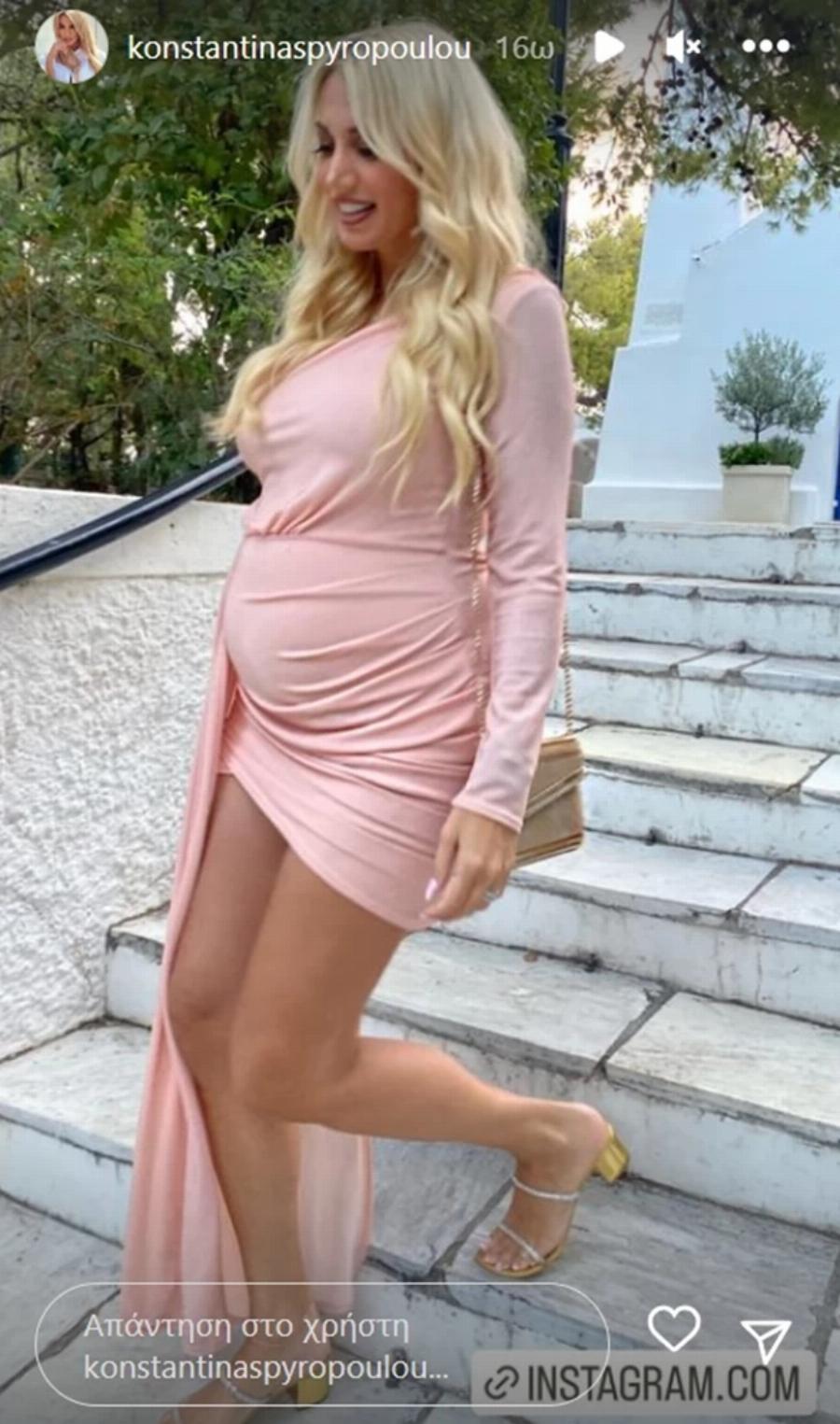 Η πιο όμορφη εγκυμονούσα στα 35 της η Κωνσταντίνα Σπυροπούλου: Τα λαμπερά γενέθλια με σούπερ μίνι εφαρμοστό φόρεμα