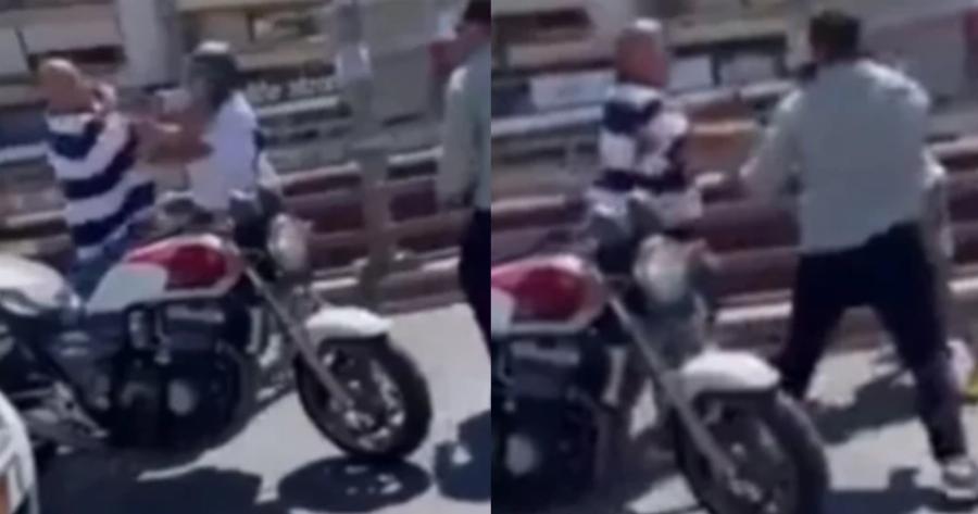 Δεν πιστεύουμε στα μάτια μας: Ο δήμαρχος Βόλου Αχιλλέας Μπέος παίζει ξύλο με πολίτη μέσα στη μέση του δρόμου