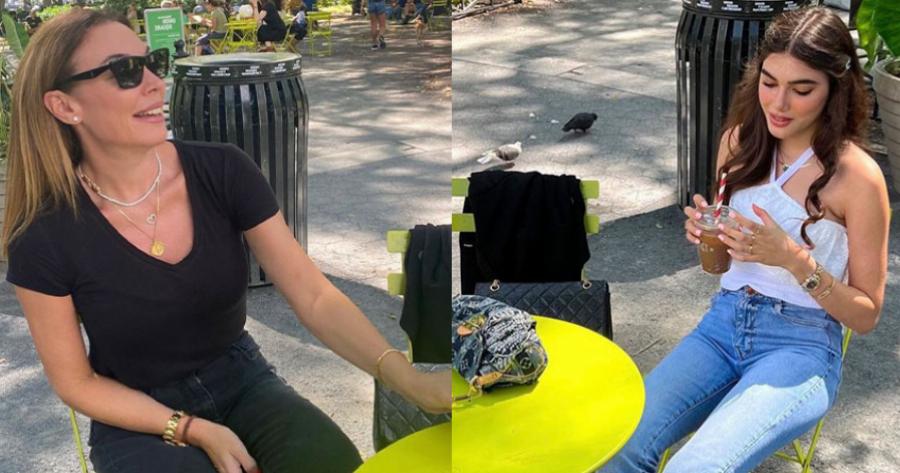 «Η νέα μας γειτονιά»: Η Τατιάνα Στεφανίδου για καφέ με την κόρη της, Λυδία, στη Νέα Υόρκη