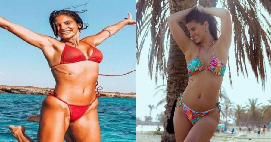 Λίγο ακόμα καλοκαίρι: Η Χριστίνα Μπόμπα περνάει στιγμές στην παραλία με τις κόρες τους λίγο πριν τη βάφτισή τους