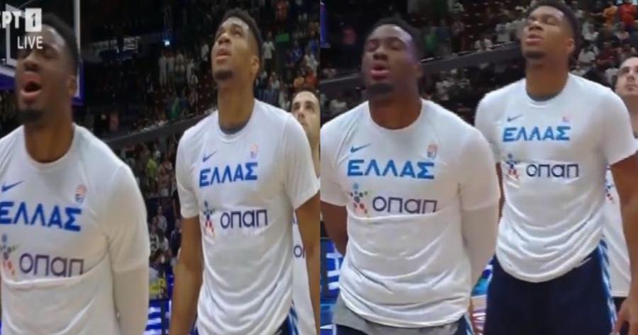 Συγκίνηση και περηφάνεια: Γιάννης και Θανάσης «ανατρίχιασαν» όλη την Ελλάδα – Η ανάκρουση του Εθνικού ύμνου πριν από το Κροατία-Ελλάδα