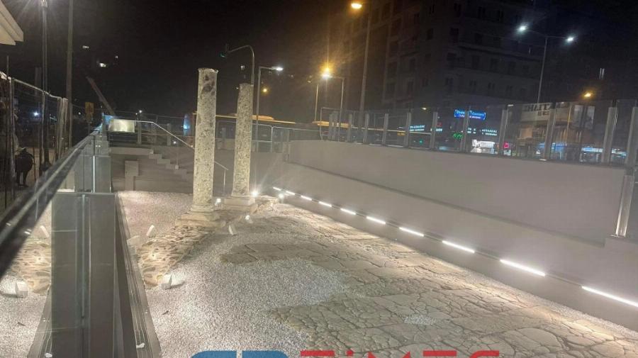 Ιστορικές στιγμές στη Θεσσαλονίκη: Φωταγωγήθηκαν τα πρώτα αρχαία εκθέματα του Μετρό Θεσσαλονίκης