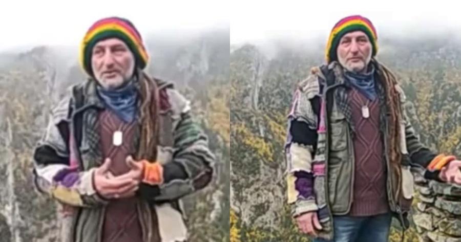 Παράτησε την πόλη για μια άλλη ζωή: Ζει σε καλύβα στον Όλυμπο, ζεσταίνεται με σόμπα και πίνει νερό από τον Ενιπέα ποταμό