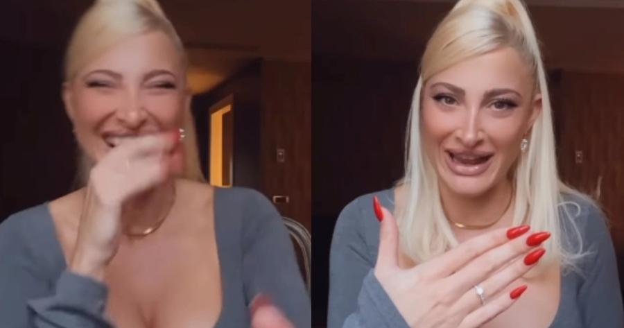 Σε πελάγη ευτυχίας η Ιωάννα Τούνη: Έκλαψε από τα γέλια για το «πρώτο της story ως δεσμευμένη γυναίκα»