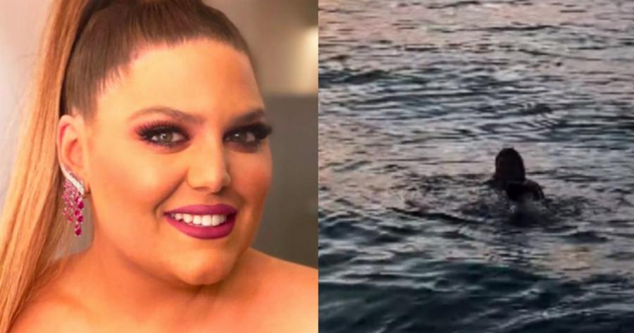 Απόδραση με βουτιές στη θάλασσα: Η Δανάη Μπάρκα έβαλε μαγιό και πήγε για κολύμπι ανήμερα 28ης Οκτωβρίου