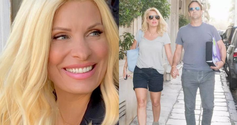 Απλή και ταπεινή: Η Ελένη Μενεγάκη πήγε στην Άνδρο με απλό καράβι και πόζαρε με τον Μάκη Παντζόπουλο αγκαλιά